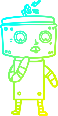 Bir insan tarafından çizilmiş belirsiz bir çizgi robot çizimi.