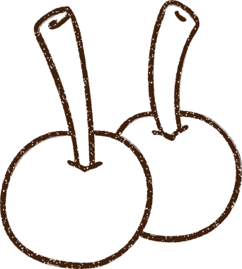 Bir insan tarafından çizilmiş kiraz kömürü.