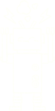 Bir insan tarafından çizilen Çılgın Robot Tebeşiri