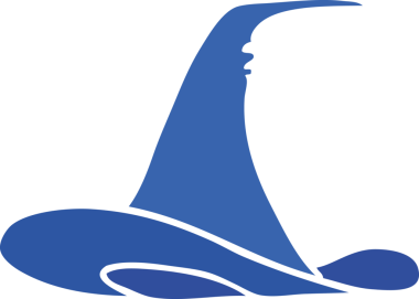 Bir insan tarafından çizilmiş bir cadı şapkası karalaması.