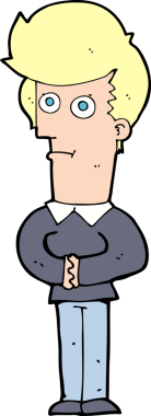 Bir insan tarafından çizilmiş çizgi film adamı.