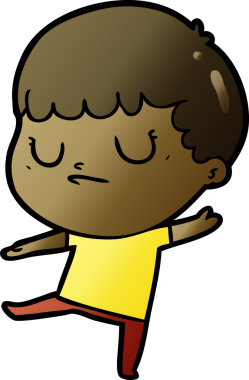 Bir insan tarafından çizilmiş huysuz çocuk çizgi filmi.