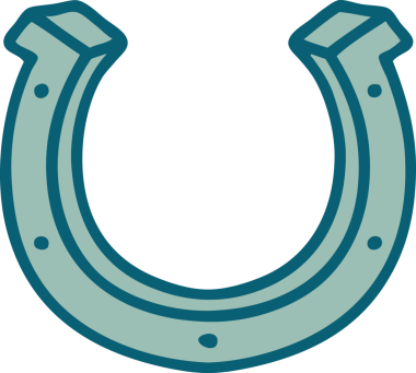 Bir insan tarafından çizilmiş at nalı ikonik dövme şekli