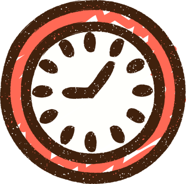 Bir insan tarafından çizilen Saat Sembol Tebeşiri