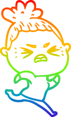 Bir insan tarafından çizilmiş kızgın bir karikatür çizimi.