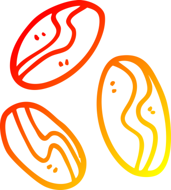 Bir insan tarafından çizilmiş kahve çekirdekleri karikatürü.