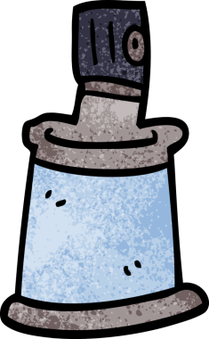 Bir insan tarafından çizilmiş karalama spreyi kutusu.