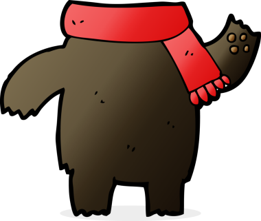 bir insan tarafından çizilmiş karikatür ayısı vücudu (karıştırın ve eşleştirin veya kendi fotoğraflarını ekleyin)