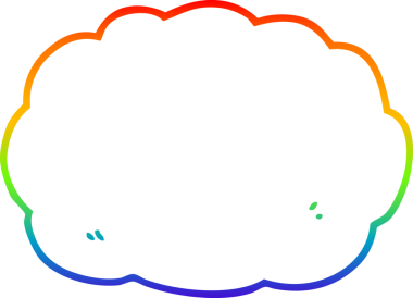 gökkuşağı gradyanı bir insan tarafından çizilmiş bir karikatür bulutunun çizimi