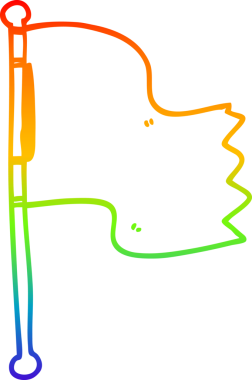 gökkuşağı gradyan çizgi bir insan tarafından çizilmiş kırmızı bayrak