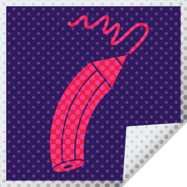 Bir insan tarafından çizilmiş bir çizgi kare soyma etiketi.