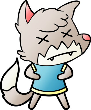 Bir insan tarafından çizilmiş ölü tilki çizgi filmi