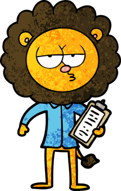 Bir insan tarafından çizilmiş sıkılmış aslan yöneticisiyim.