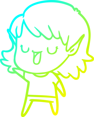 Bir insan tarafından çizilmiş soğuk gradyan çizgi çizimi.