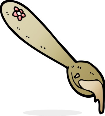 bir insan tarafından çizilmiş lapa kaşığı.