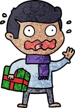 Çizgi filmdeki adam bir insan tarafından çizilmiş.