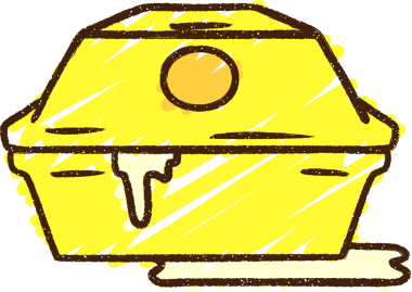 Bir insan tarafından çizilmiş Burger Paketleme Tebeşiri