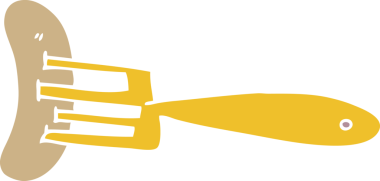 Bir insan tarafından çizilmiş çatalla çizilmiş bir karikatür.