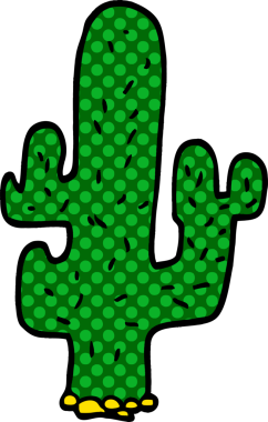 bir insan tarafından çizilmiş karalama kaktüsü.