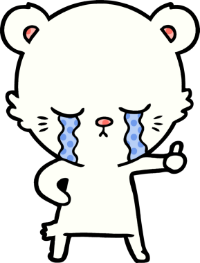 Bir insan tarafından çizilmiş kutup ayısı karikatürü