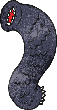 Bir insan tarafından çizilmiş karikatür aç sülük.