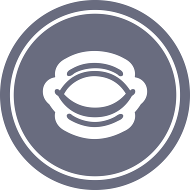 Bir insan tarafından çizilmiş kapalı göz yuvarlak simgesi
