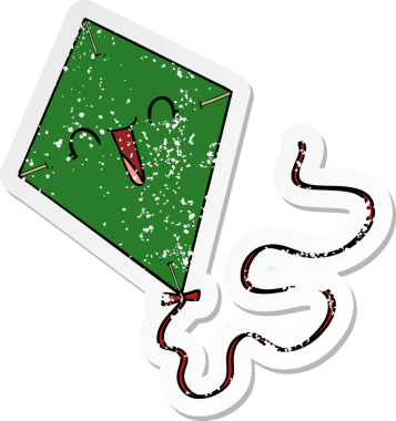 Bir insan tarafından çizilmiş karikatür uçurtması.