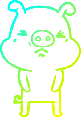 Bir insan tarafından çizilmiş soğuk gradyan çizgi çizimi.