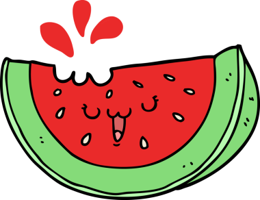 bir insan tarafından çizilmiş karpuz karpuzu