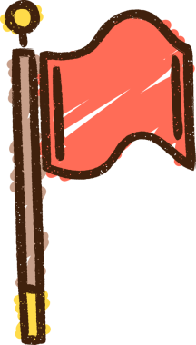 Bir insan tarafından çizilen Sallanan Bayrak Tebeşiri