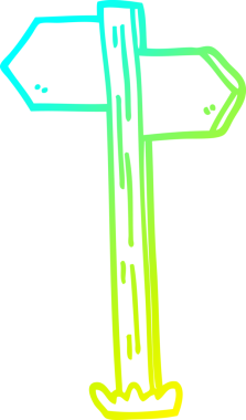 Bir insan tarafından çizilmiş soğuk gradyan çizgi çizimi.