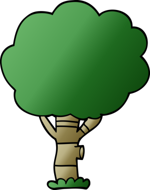 Bir insan tarafından çizilmiş karalama ağacı.