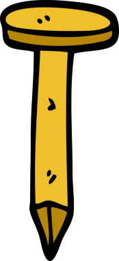 Bir insan tarafından çizilmiş karikatür pirinç çivisi.