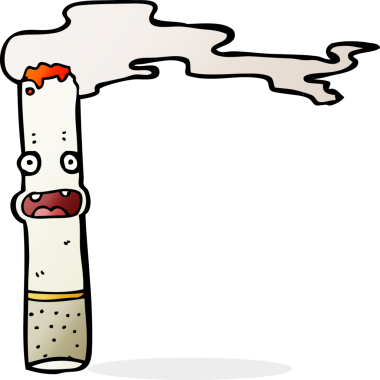 bir insan tarafından çizilmiş çizgi film sigarası