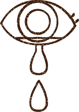 Ağlayan Göz Kömürü Bir insan tarafından çizilmiş