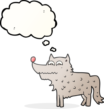 Bir insan tarafından çizilmiş serbest çizim baloncuk köpek.