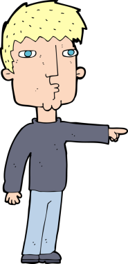 Bir insan tarafından çizilmiş çizgi filmdeki adam.