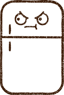 Bir insan tarafından çizilmiş buzdolabı kömürü çizimi