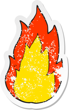 Bir insan tarafından çizilmiş bir çizgi filmin gerilimli çıkartması.