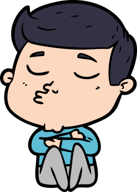 Bir insan tarafından çizilmiş karikatür mankeni adam.