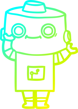 Bir insan tarafından çizilmiş soğuk gradyan robot çizimi