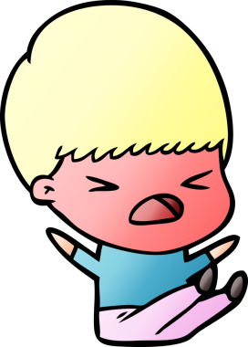 Çizgi film bir insan tarafından çizilmiş stresli adam