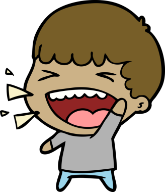 Bir insan tarafından çizilmiş gülen adam.