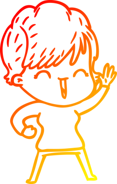 Bir insan tarafından çizilmiş gülen bir karikatür çizimi.