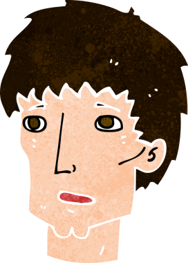 Bir insan tarafından çizilmiş endişeli bir adam.