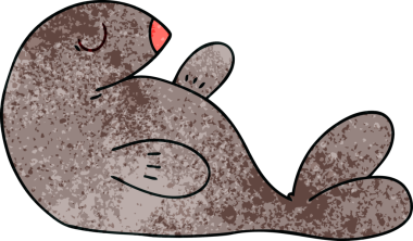 Bir insan tarafından çizilmiş garip karikatür mührü.