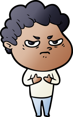 Bir insan tarafından çizilmiş kızgın bir adam.