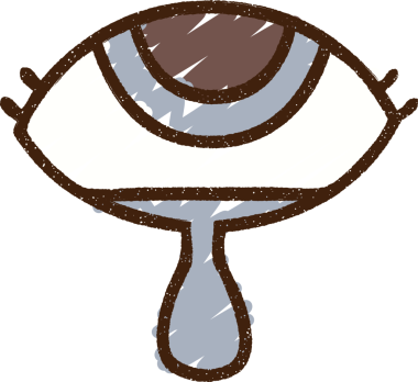 Ağlayan Göz Tebeşiri Bir insan tarafından çizilmiş