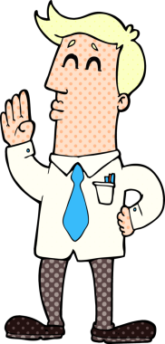 bir insan tarafından çizilmiş karikatür işadamı