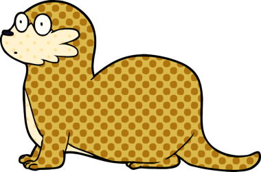 Bir insan tarafından çizilmiş su samuru.